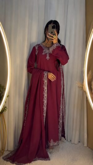 deep-maroon-silver-embroidery